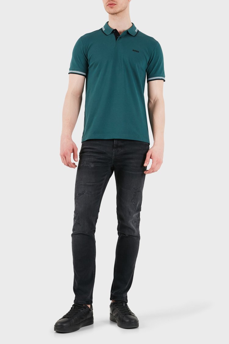 Boss Pamuklu Slim Fit Düğmeli Erkek Polo 50506193 356 PETROL - Boss (1)