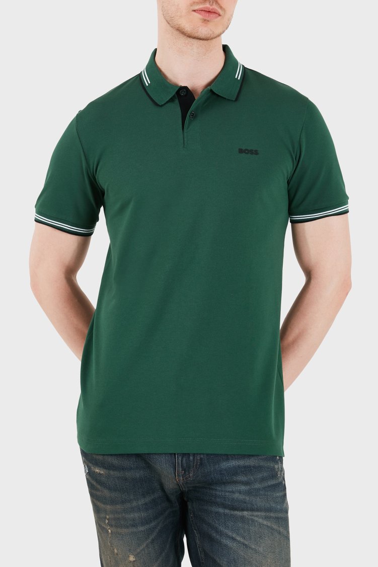 Boss Pamuklu Slim Fit Düğmeli Erkek Polo 50506193 363 HAKİ - Boss