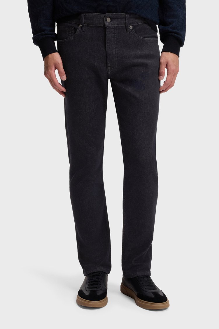 Boss Pamuklu Slim Fit Düz Paça Jeans Erkek Kot Pantolon 50553407 401 Lacivert - Boss