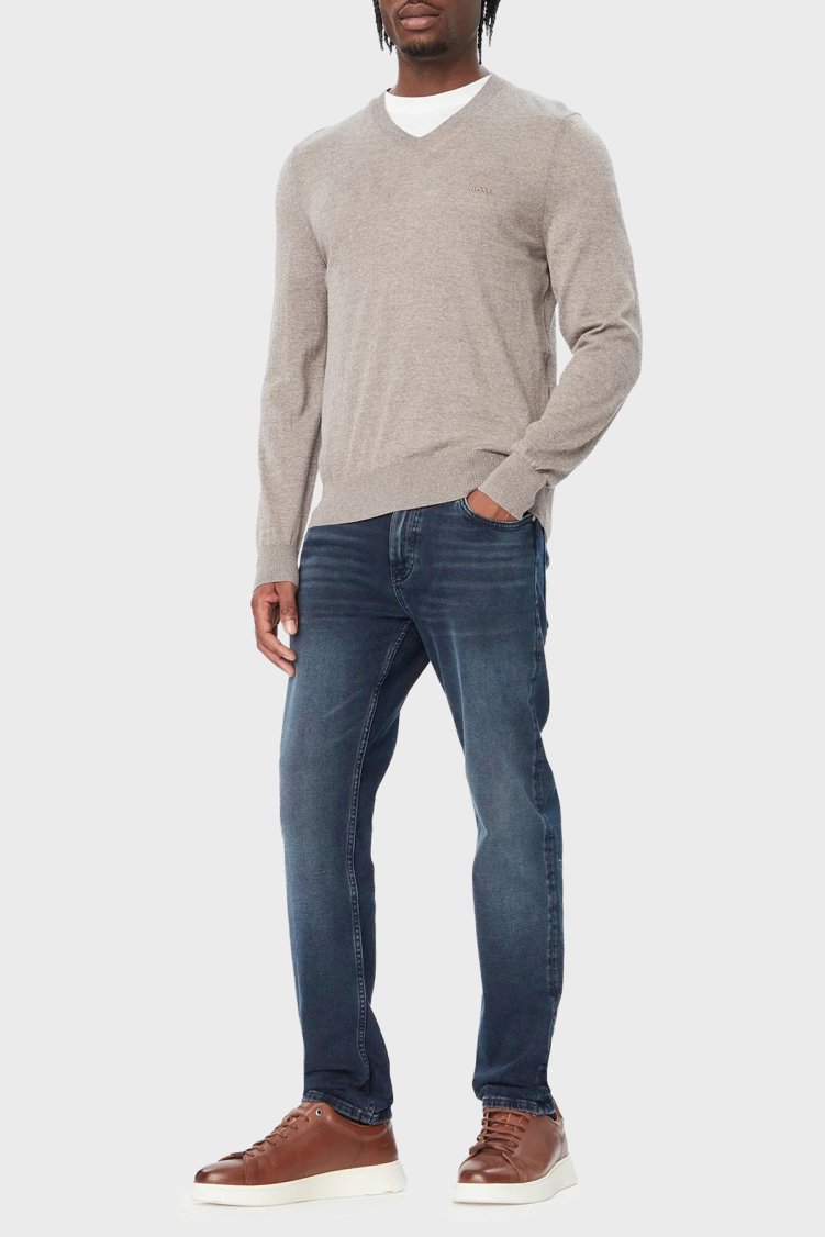 Boss Pamuklu Slim Fit Düz Paça Jeans Erkek Kot Pantolon 50568841 411 Lacivert - Boss (1)