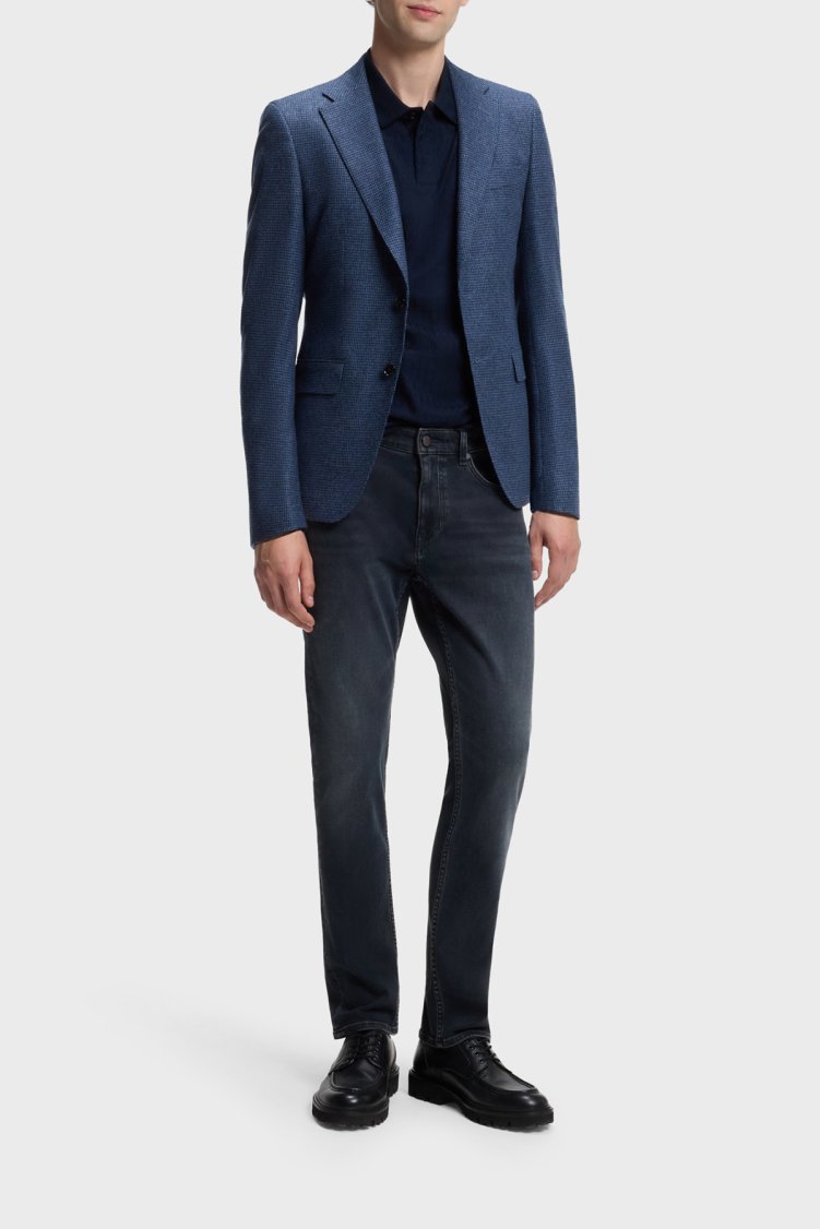 Boss Pamuklu Slim Fit Düz Paça Jeans Erkek Kot Pantolon 50571822 407 Lacivert - Boss (1)