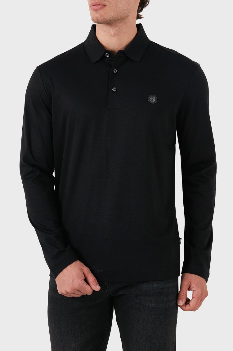 Boss Pamuklu Slim Fit Logolu Erkek Polo Yaka Sweat 50523917 001 SİYAH - Boss