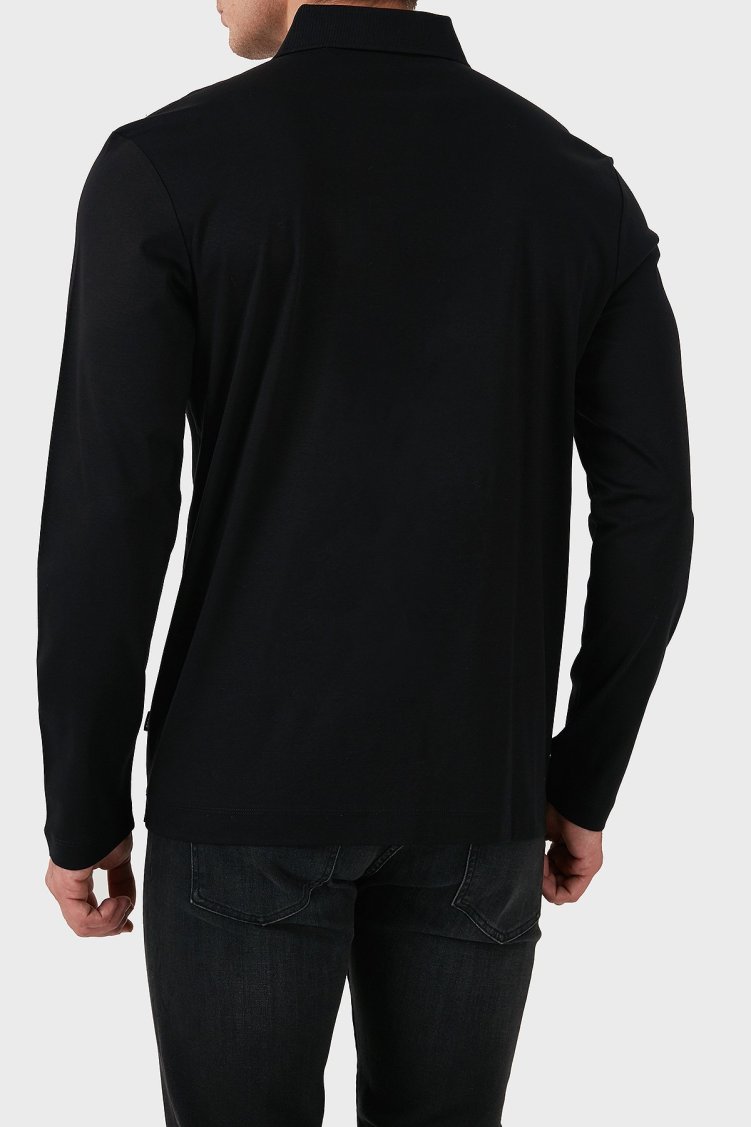 Boss Pamuklu Slim Fit Logolu Erkek Polo Yaka Sweat 50523917 001 SİYAH - Boss (1)