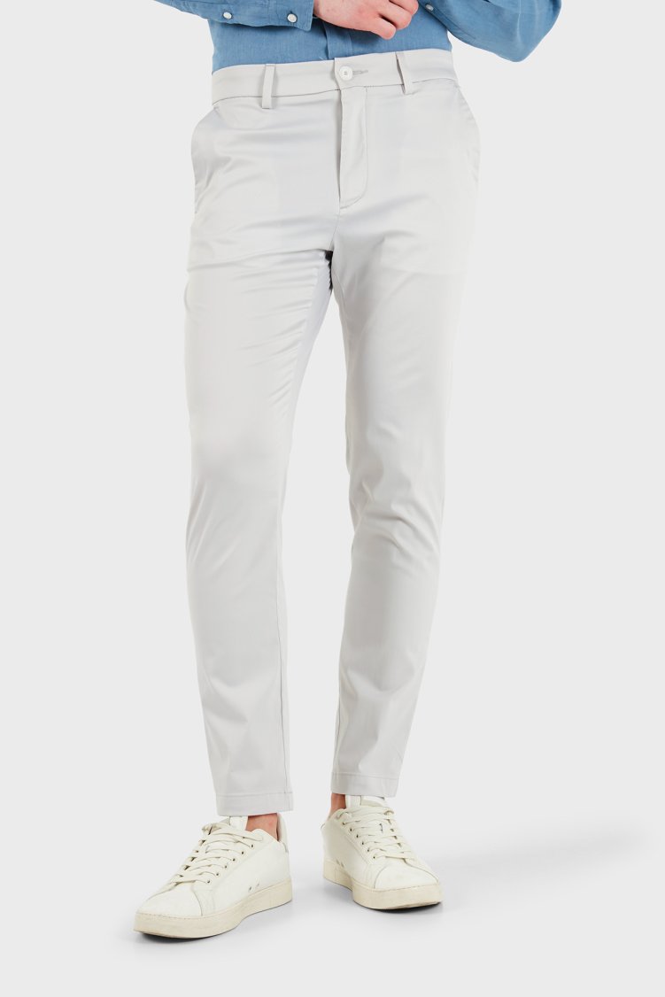 Boss Pamuklu Slim Fit Normal Bel Dar Paça Erkek Pantolon 50553841 068 GRİ - Boss
