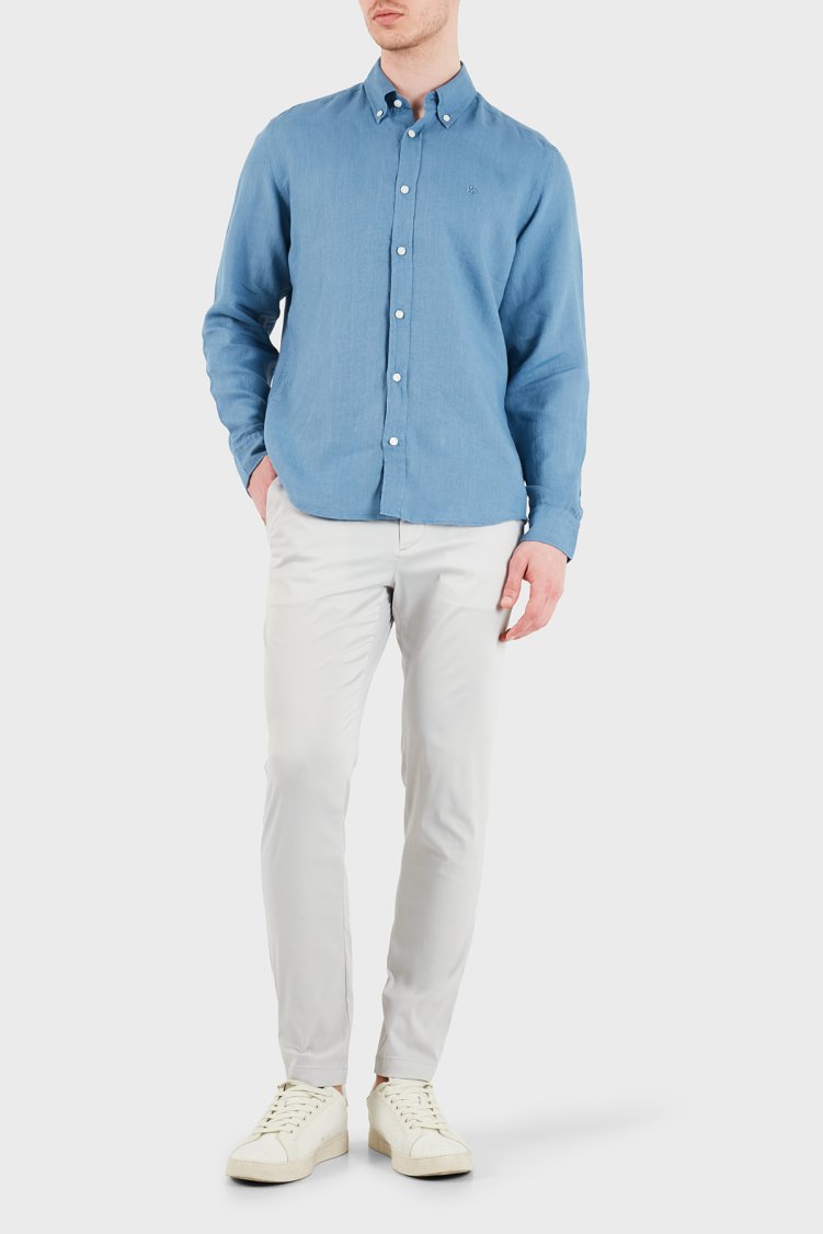 Boss Pamuklu Slim Fit Normal Bel Dar Paça Erkek Pantolon 50553841 068 GRİ - Boss (1)