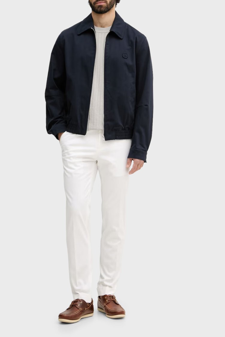 Boss Pamuklu Slim Fit Normal Bel Dar Paça Erkek Pantolon 50561572 100 BEYAZ - Boss (1)