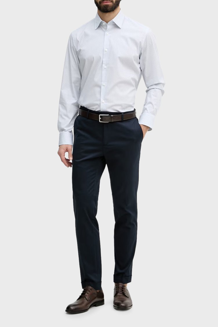 Boss Pamuklu Slim Fit Normal Bel Dar Paça Erkek Pantolon 50561572 404 LACİVERT - Boss (1)