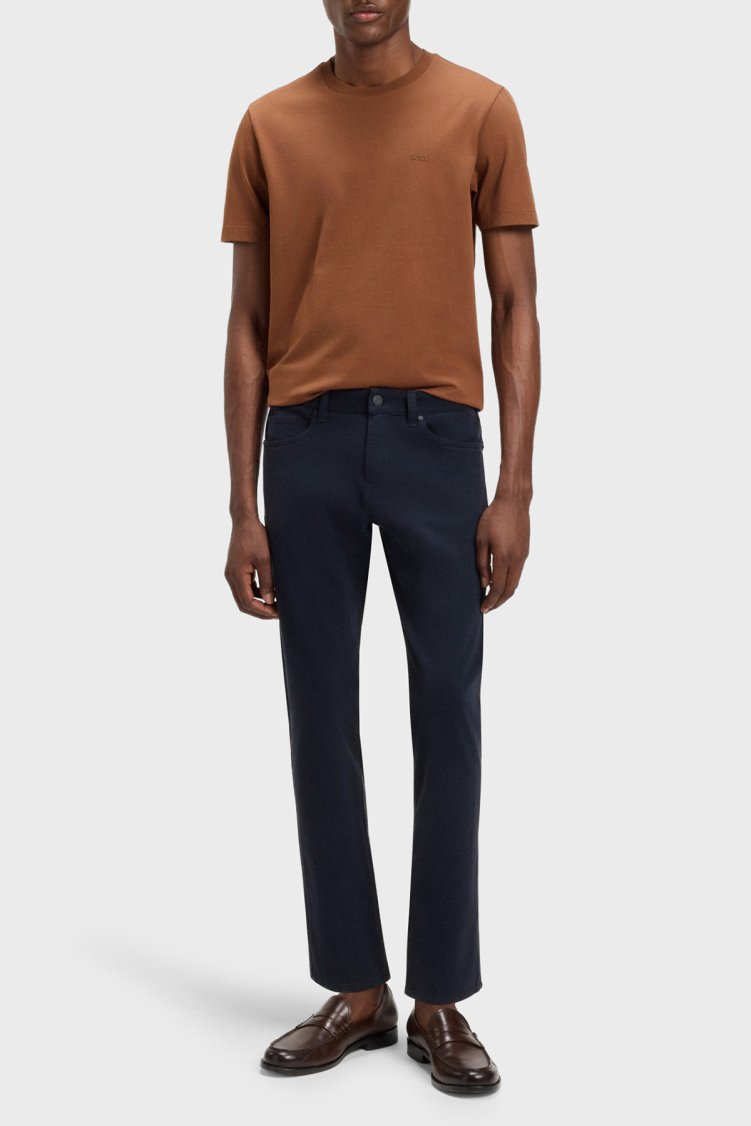 Boss Pamuklu Slim Fit Normal Bel Daralan Paça Gabardin Erkek Pantolon 50543883 404 LACİVERT - Boss (1)