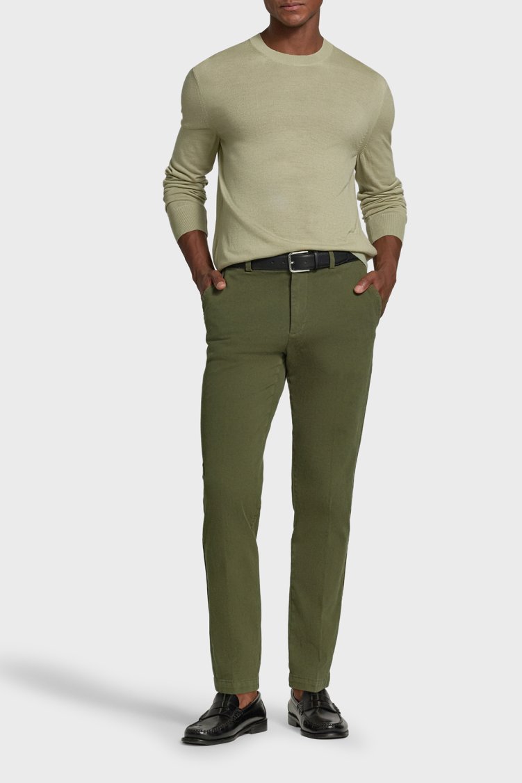 Boss Pamuklu Slim Fit Normal Bel Düz Paça Erkek Pantolon 50543312 347 Haki - Boss (1)