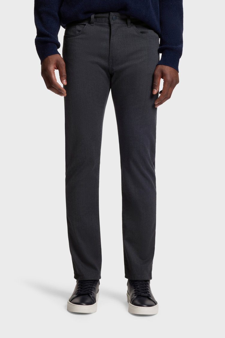 Boss Pamuklu Slim Fit Normal Bel Düz Paça Pantolon Erkek Kot Pantolon 50551419 404 LACİVERT - Boss