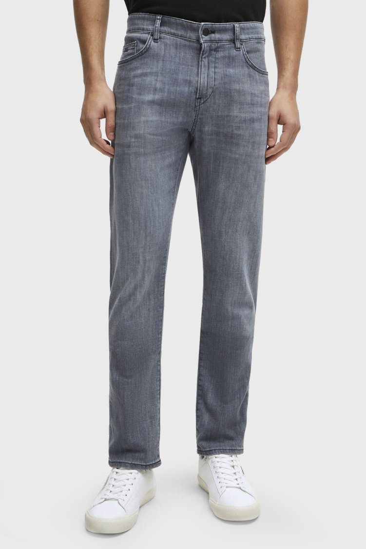 Boss Rahat Streç Pamuklu Slim Fit Jeans Erkek Kot Pantolon 50513619 040 GRİ - Boss