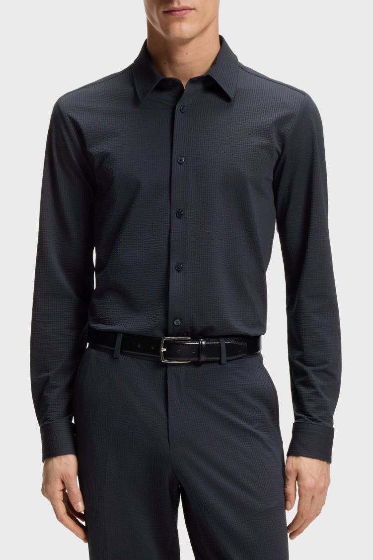 Boss Regular Fit Klasik Yaka Uzun Kollu Erkek Gömlek 50560706 404 LACİVERT - Boss