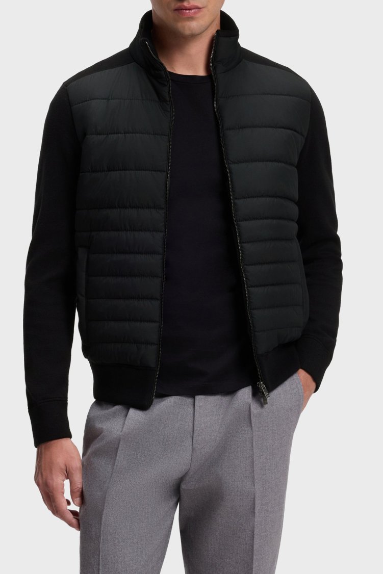 Boss Regular Fit Pamuk Ve Yün Karışımlı Dik Yaka Erkek Ceket 50570636 001 Siyah - Boss