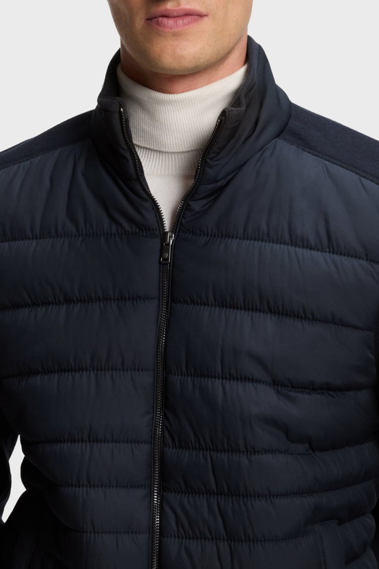 Boss Regular Fit Pamuk Ve Yün Karışımlı Dik Yaka Erkek Ceket 50570636 404 Lacivert - Boss (1)