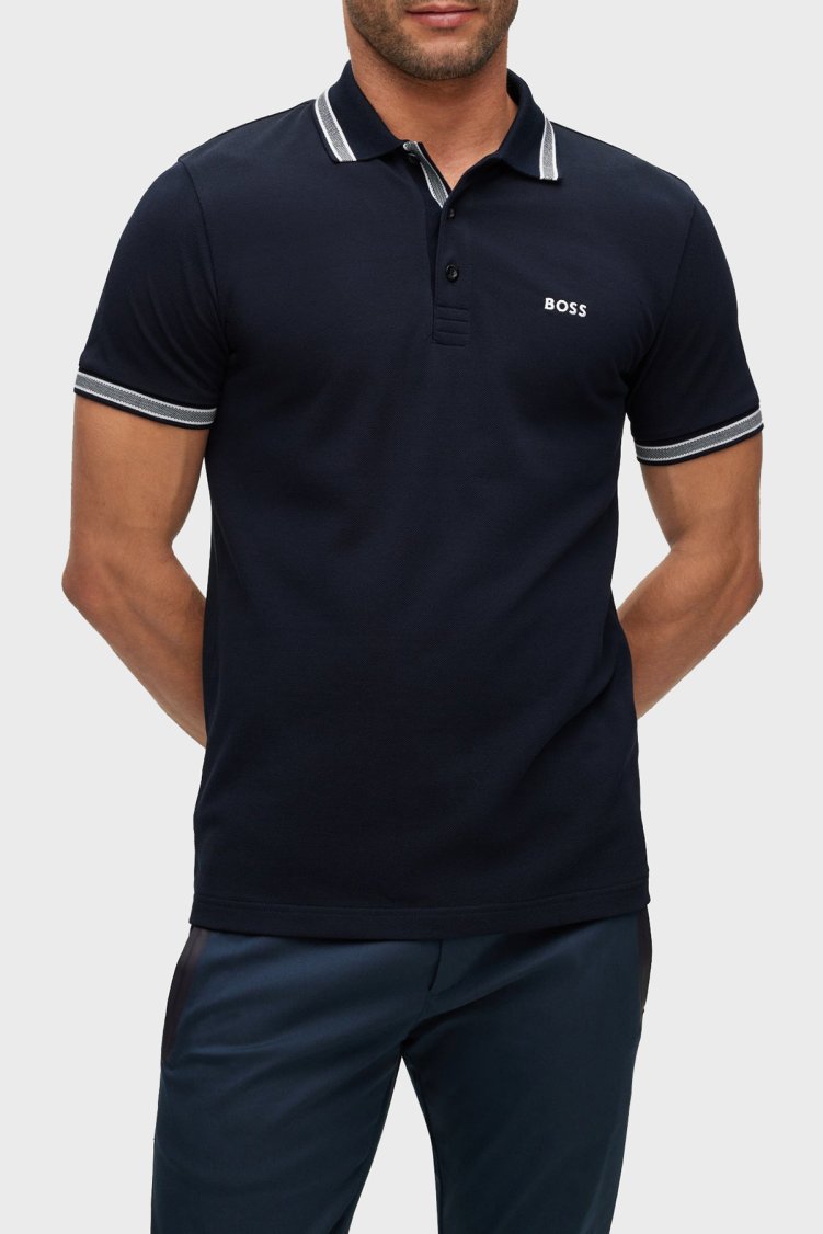 Boss Pamuklu Regular Fit Erkek Polo Yaka T Shirt 50469055 402 LACİVERT - Boss
