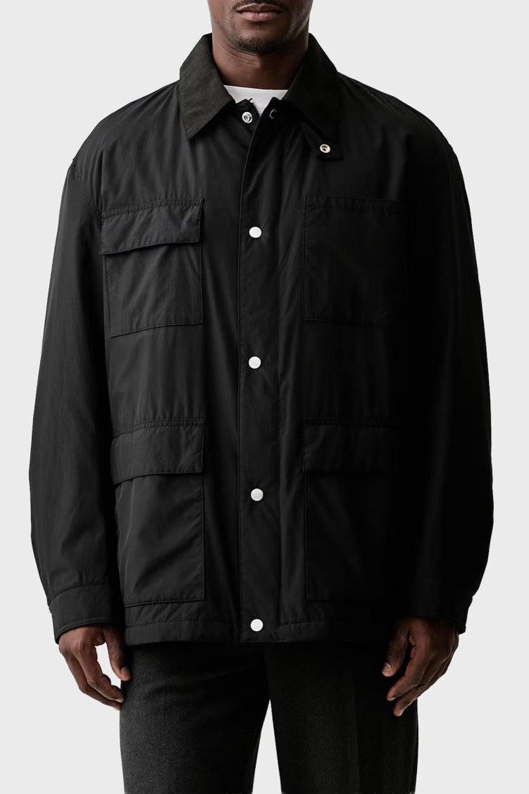 Boss Relaxed Fit Klasik Yaka Su Geçirmez Astarlı Erkek Mont 50564626 001 Siyah - Boss
