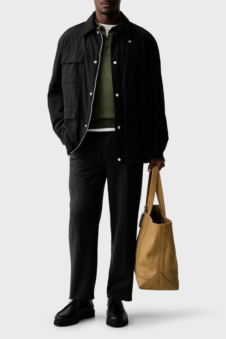 Boss Relaxed Fit Klasik Yaka Su Geçirmez Astarlı Erkek Mont 50564626 001 Siyah - Boss (1)