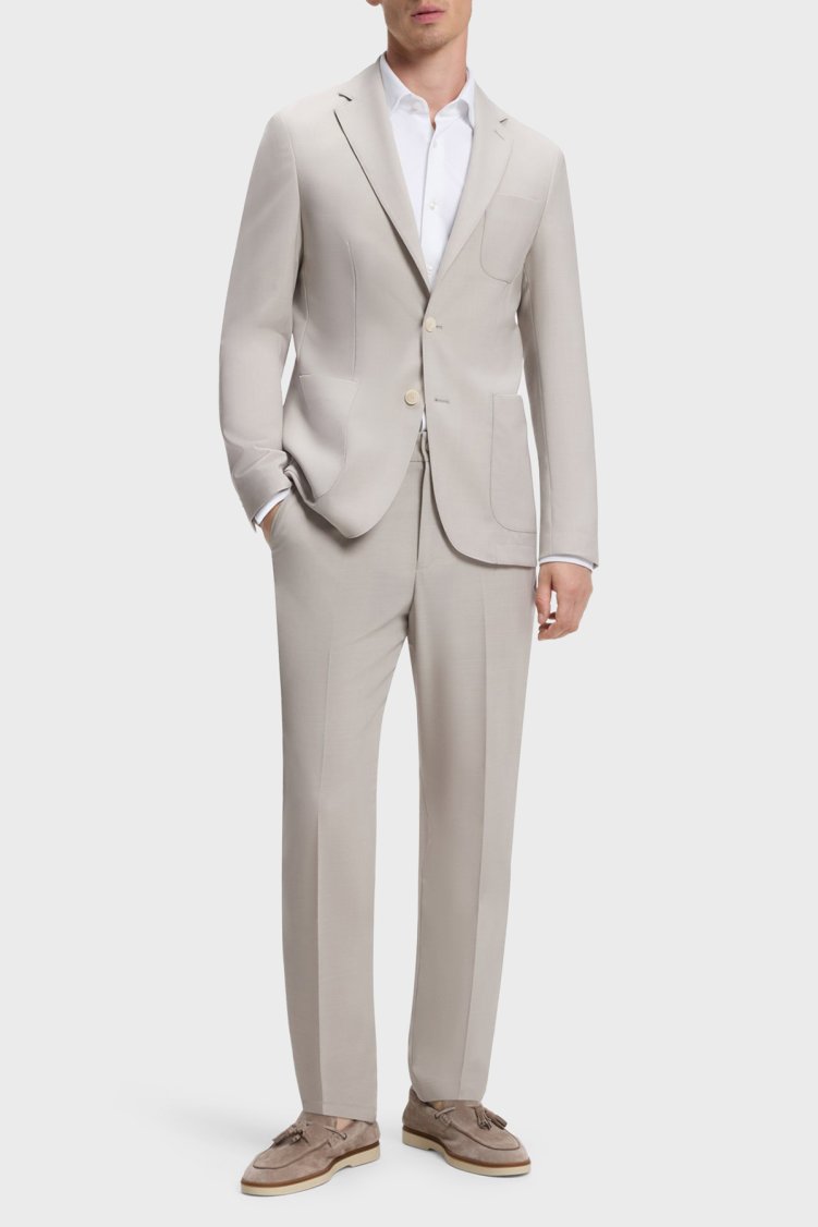 Boss Slim Fit Klasik Yaka Uzun Kollu Erkek Gömlek 50567206 100 Beyaz - Boss (1)