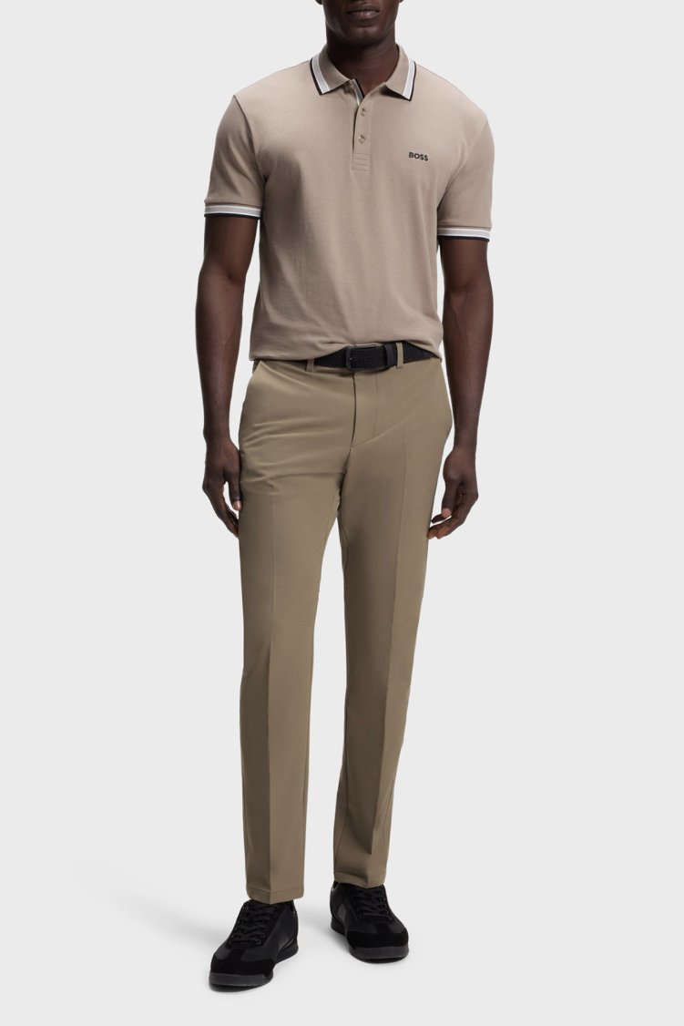 Boss Slim Fit Logo Detaylı Normal Bel Erkek Pantolon 50534303 334 KUM BEJİ - Boss