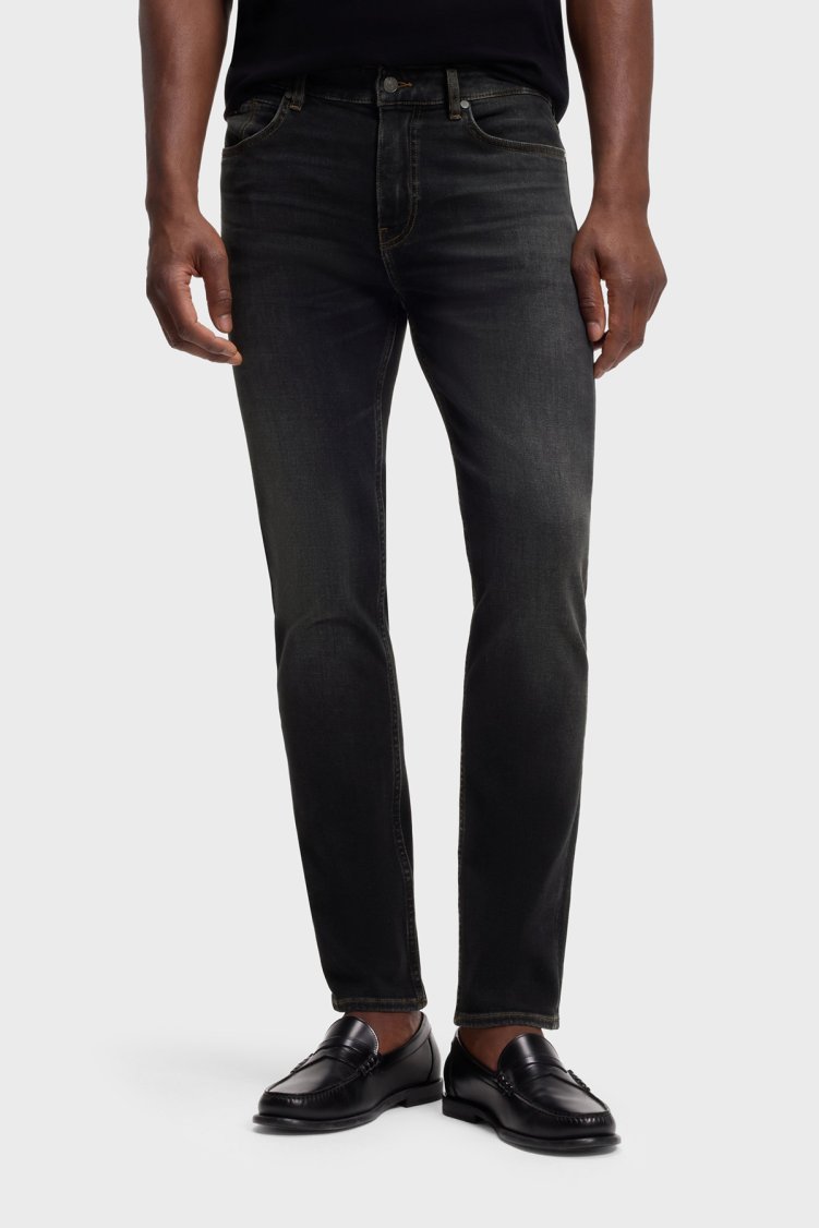 Boss Slim Fit Normal Bel Dar Paça Jeans Erkek Kot Pantolon 50564384 009 Siyah - Boss