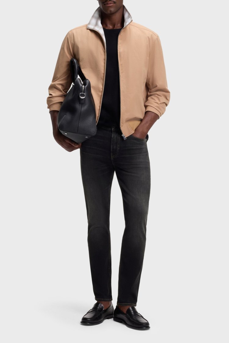 Boss Slim Fit Normal Bel Dar Paça Jeans Erkek Kot Pantolon 50564384 009 Siyah - Boss (1)