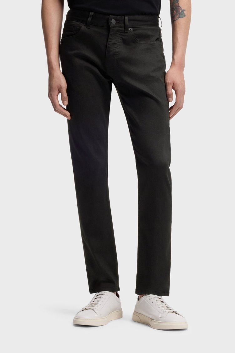 Boss Solmaya Dayanıklı Slim Fit Dar Paça Erkek Kot Pantolon 50553954 001 SİYAH - Boss