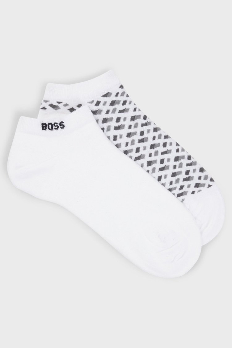 Boss Streç Pamuklu 2 Pack Erkek Çorap 50524521 100 BEYAZ - Boss