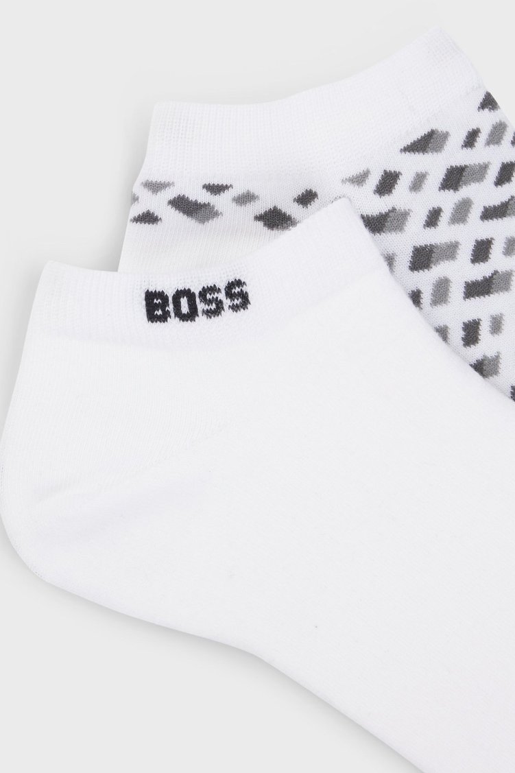 Boss Streç Pamuklu 2 Pack Erkek Çorap 50524521 100 BEYAZ - Boss (1)
