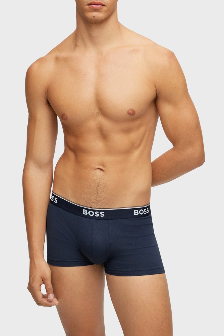 Boss Streç Pamuklu 3 Pack Erkek Boxer 50475274 480 LACİVERT - Boss (1)