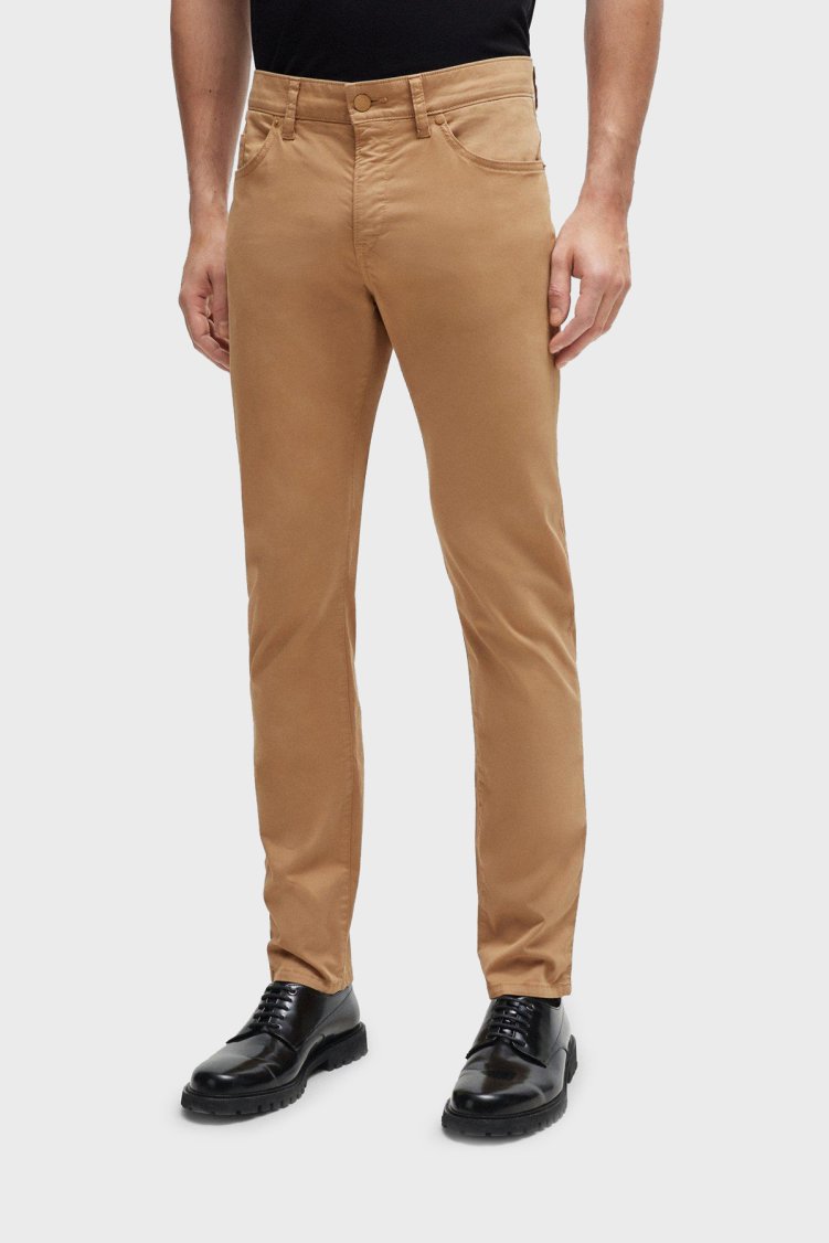 Boss Streç Pamuklu Slim Fit Jeans Erkek Kot Pantolon 50505445 260 KAHVE - Boss