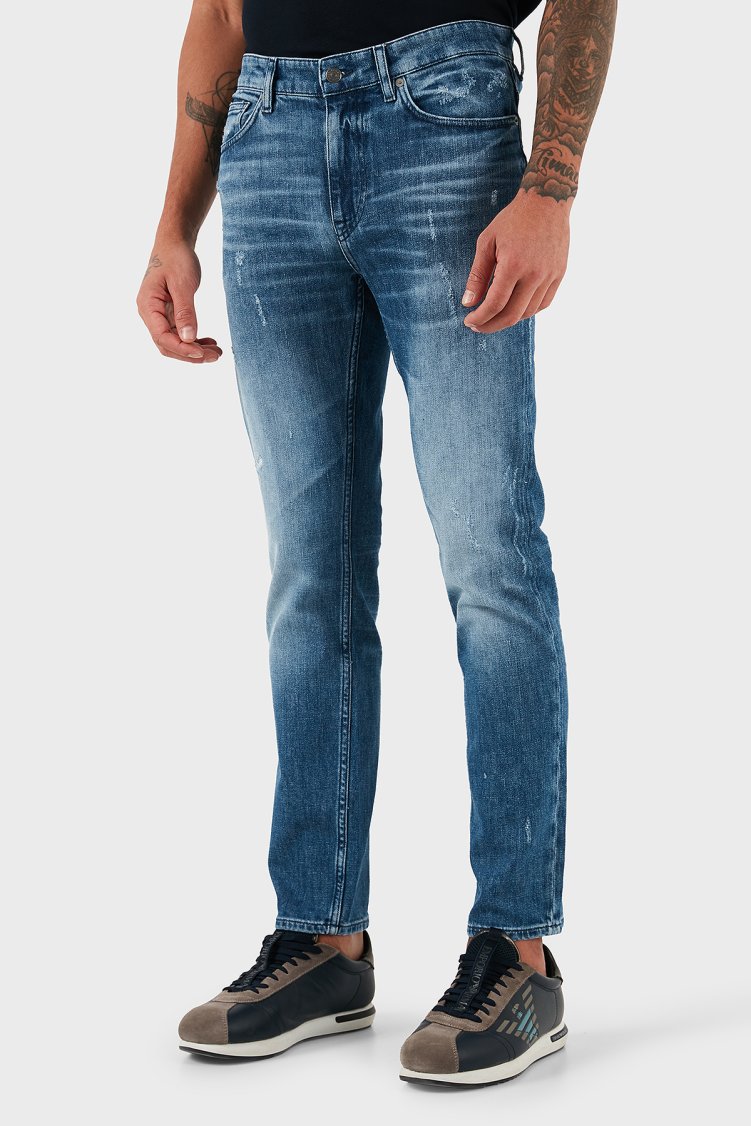 Boss Streç Pamuklu Slim Fit Normal Bel Daralan Paça Jeans Erkek Kot Pantolon 50544640 437 ANTRASİT - Boss