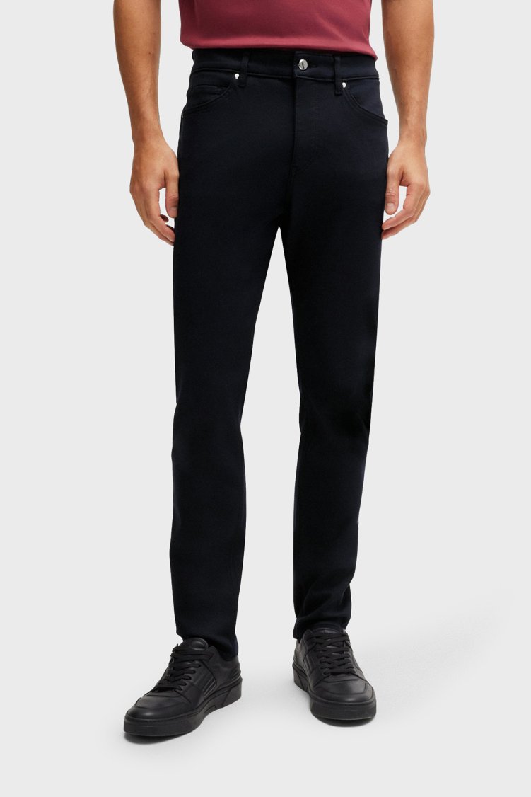 Boss Streç Regular Fit Jeans Erkek Kot Pantolon 50522516 417 LACİVERT - Boss