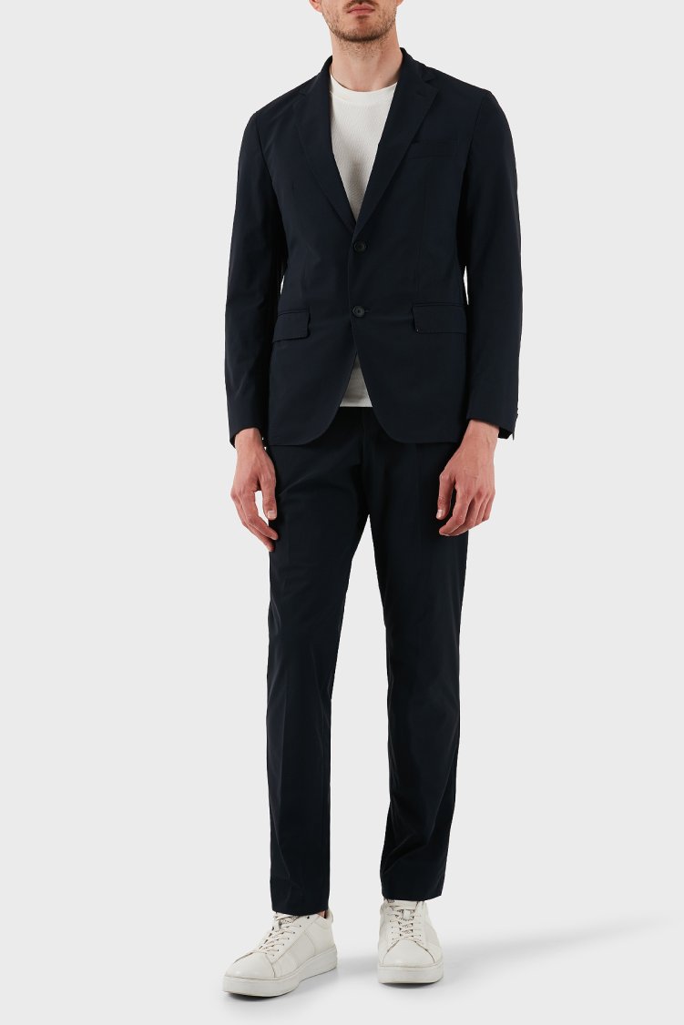 Boss Streç Slim Fit Normal Bel Düz Paça Yırtmaçlı Erkek Takım Elbise 50534979 404 LACİVERT - Boss