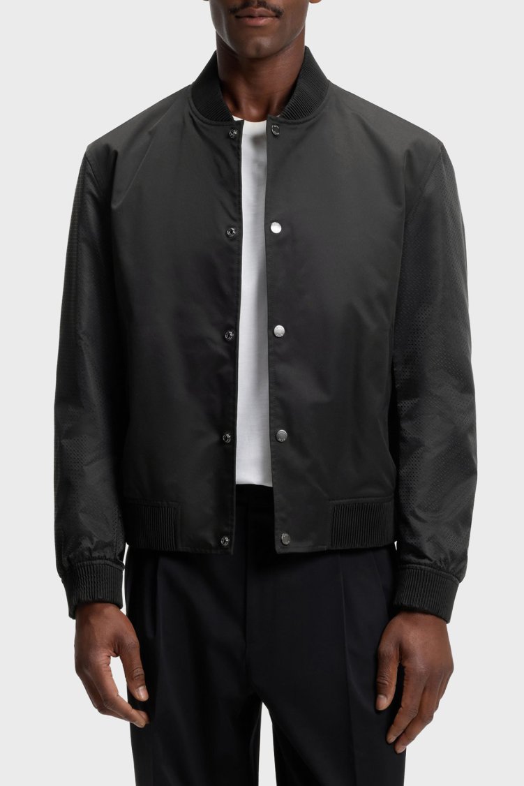 Boss Su İtici Relaxed Fit Düğmeli Erkek Mont 50564412 001 Siyah - Boss
