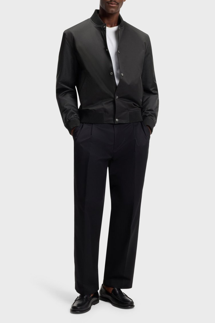 Boss Su İtici Relaxed Fit Düğmeli Erkek Mont 50564412 001 Siyah - Boss (1)