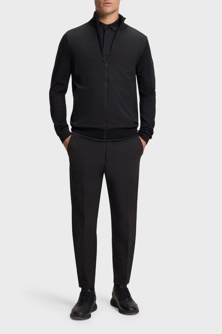 Boss Su İtici Tapered Fit Daralan Paça Bağlamalı Erkek Pantolon 50538179 001 SİYAH - Boss (1)