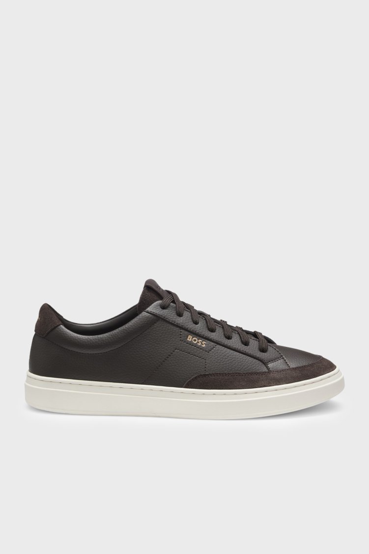 Boss Süet Detaylı Sneaker Erkek Ayakkabı 50568536 201 Kahve - Boss
