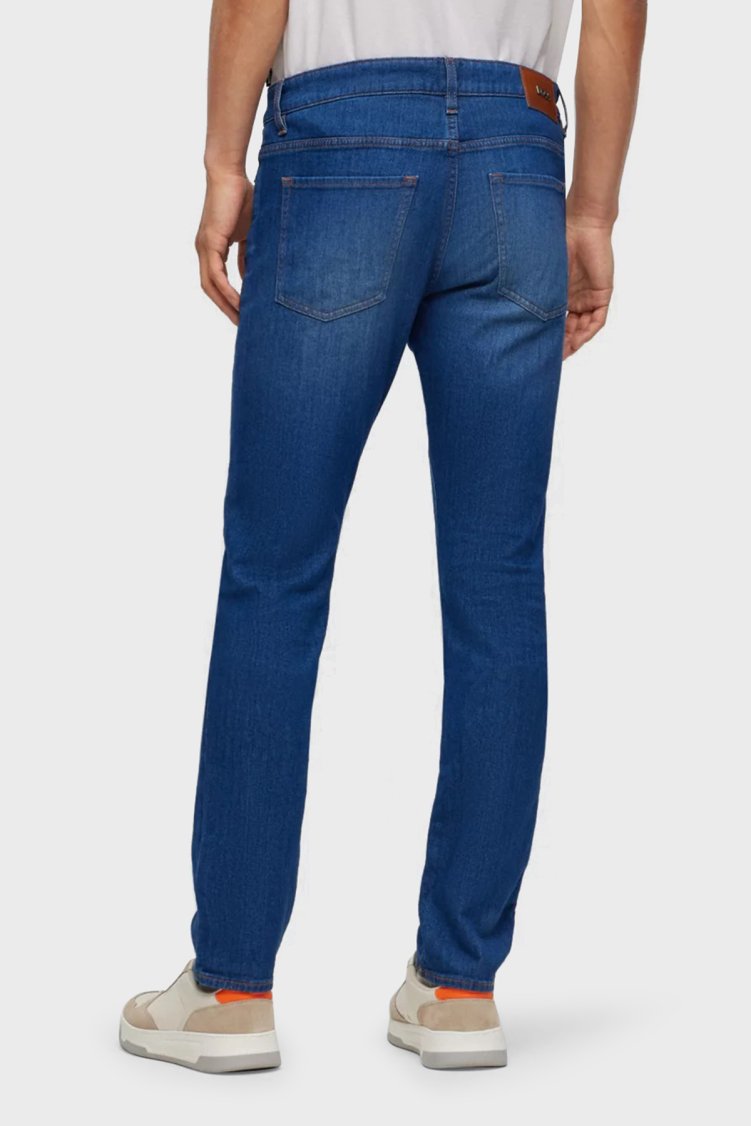 Boss Süper Yumuşak Pamuklu Slim Fit Normal Bel Dar Paça Jeans Erkek Kot Pantolon 50488478 434 LACİVERT - Boss (1)