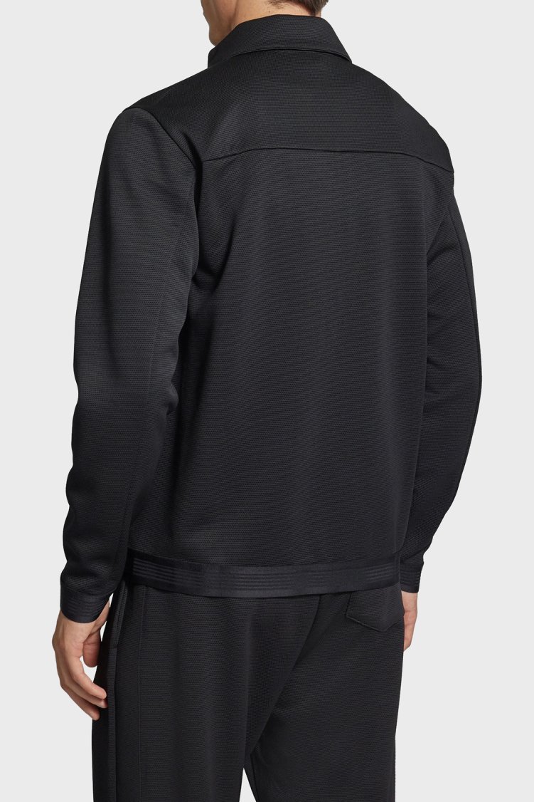 Boss Yünlü Regular Fit Polo Yaka Fermuarlı Erkek Sweat 50518726 001 SİYAH - Boss (1)