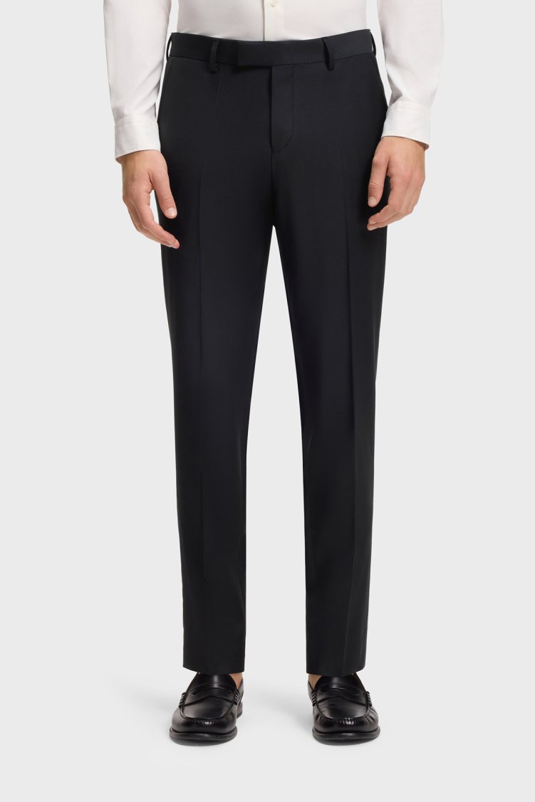 Boss Yünlü Slim Fit Düz Paça Erkek Pantolon 50567486 404 Lacivert - Boss