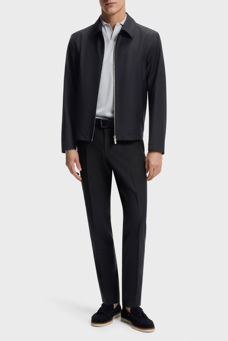 Boss Yünlü Slim Fit Klasik Yaka Erkek Ceket 50567500 404 Lacivert - Boss (1)