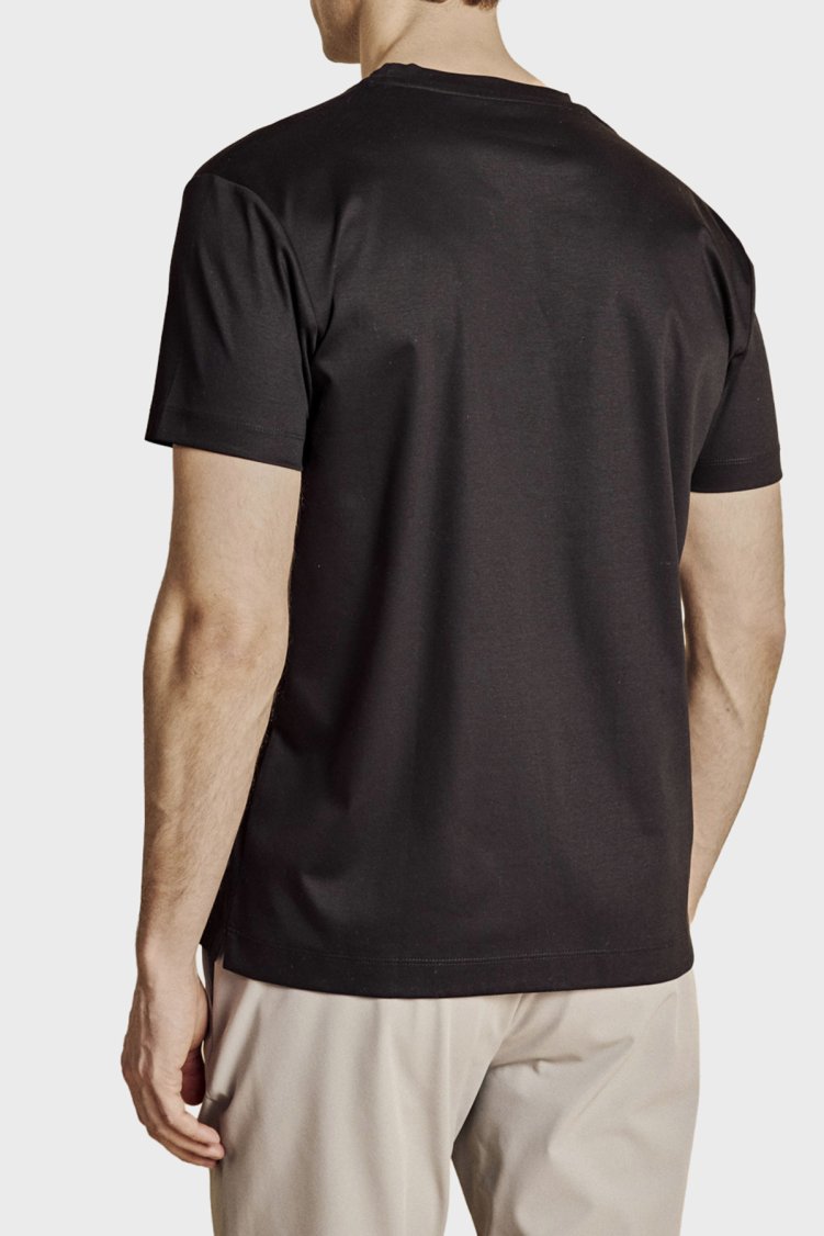 Brooks Brothers % 100 Pamuk Bisiklet Yaka T-shirt Erkek T Shirt BBSS26MTS008112 SİYAH - Brooks Brothers (1)