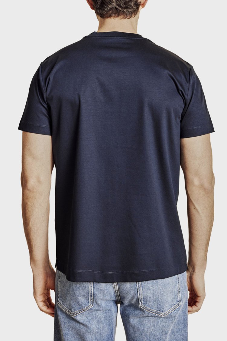 Brooks Brothers % 100 Pamuk Bisiklet Yaka T-shirt Erkek T Shirt BBSS26MTS008137 LACİVERT - Brooks Brothers (1)