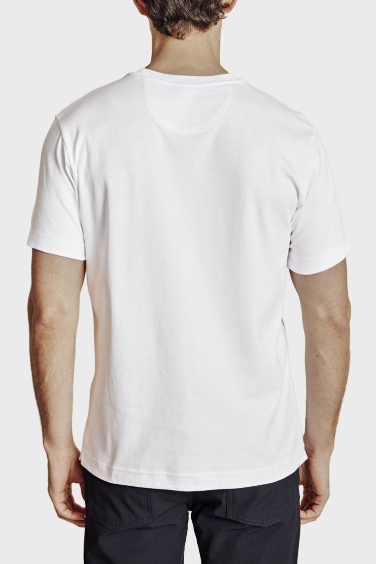 Brooks Brothers Logolu % 100 Pamuk Bisiklet Yaka T-shirt Erkek T Shirt BBSS26MTS002101 KIRIK BEYAZ - Brooks Brothers (1)