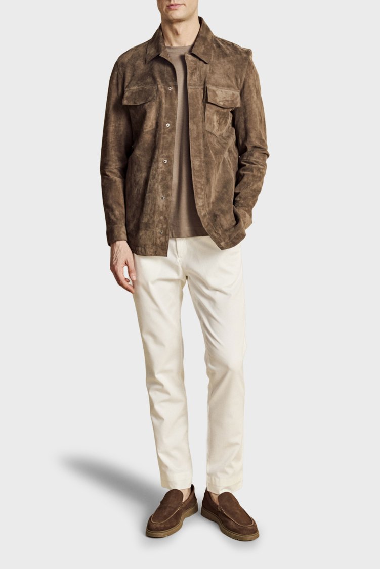 Brooks Brothers Normal Bel Daralan Paça Liyosel Chino Erkek Pantolon BBSS26MPT001101 KIRIK BEYAZ - Brooks Brothers (1)