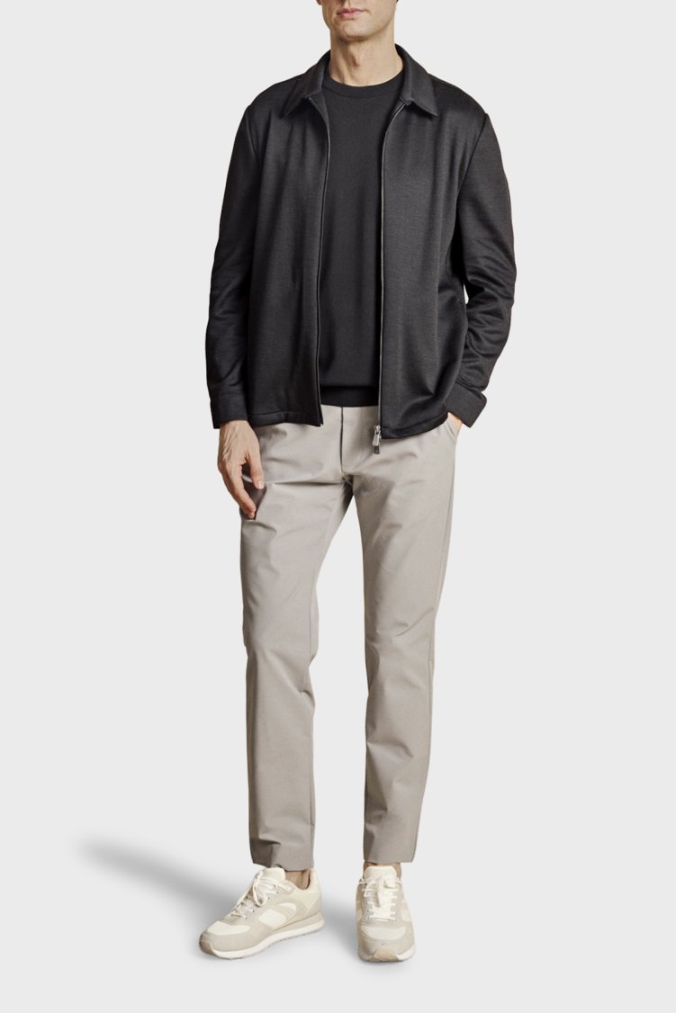 Brooks Brothers Normal Bel Daralan Paça Liyosel Chino Erkek Pantolon BBSS26MPT011104 GRİ - Brooks Brothers (1)