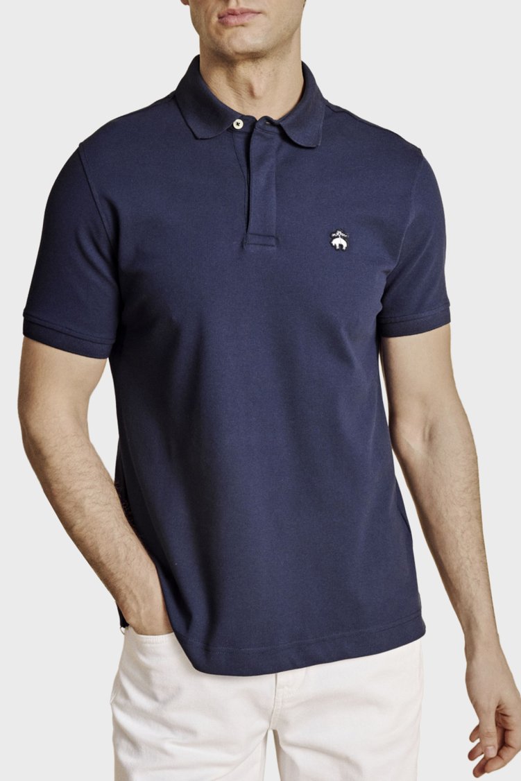 Brooks Brothers Pamuklu Regular Fit Düğmeli Erkek Polo Yaka T Shirt BBSS26MTS001137 LACİVERT - Brooks Brothers