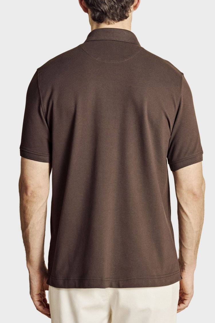 Brooks Brothers Pamuklu Regular Fit Düğmeli Erkek Polo Yaka T Shirt BBSS26MTS001150 KAHVE - Brooks Brothers (1)