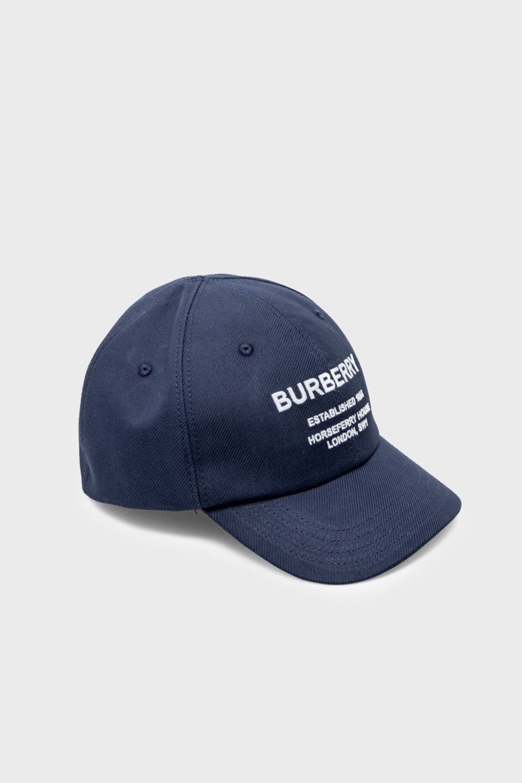 Burberry Pamuklu Çocuk Şapka 8049541 MIDNIGHT NAVY/CHK LACİVERT - Burberry (1)