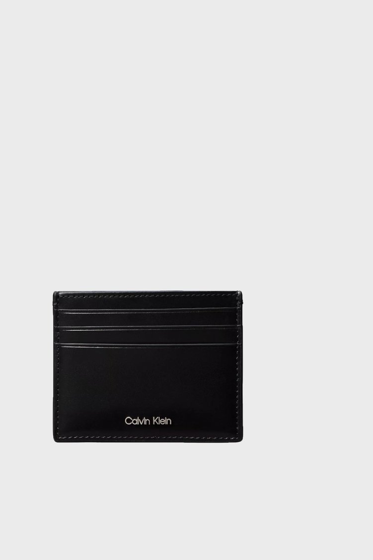 Calvin Klein % 100 Deri Logolu LV04D1230GUB1 Erkek Cüzdan LV04D1230G UB1 SİYAH - Calvin Klein